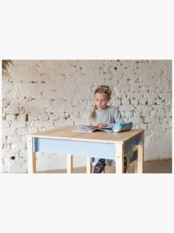 Family-scl Smart Opbevaring Bord med Stol, Dusty Blue