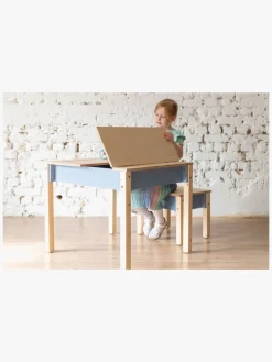 Family-scl Smart Opbevaring Bord med Stol, Dusty Blue