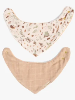 FILIBABBA Bandana Savlemække 2-pak, Little Wonders/Warm Grey