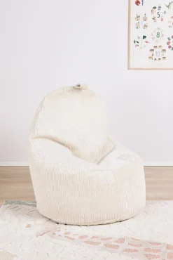 Furini Yoko Sækkestol Velour, Lys beige