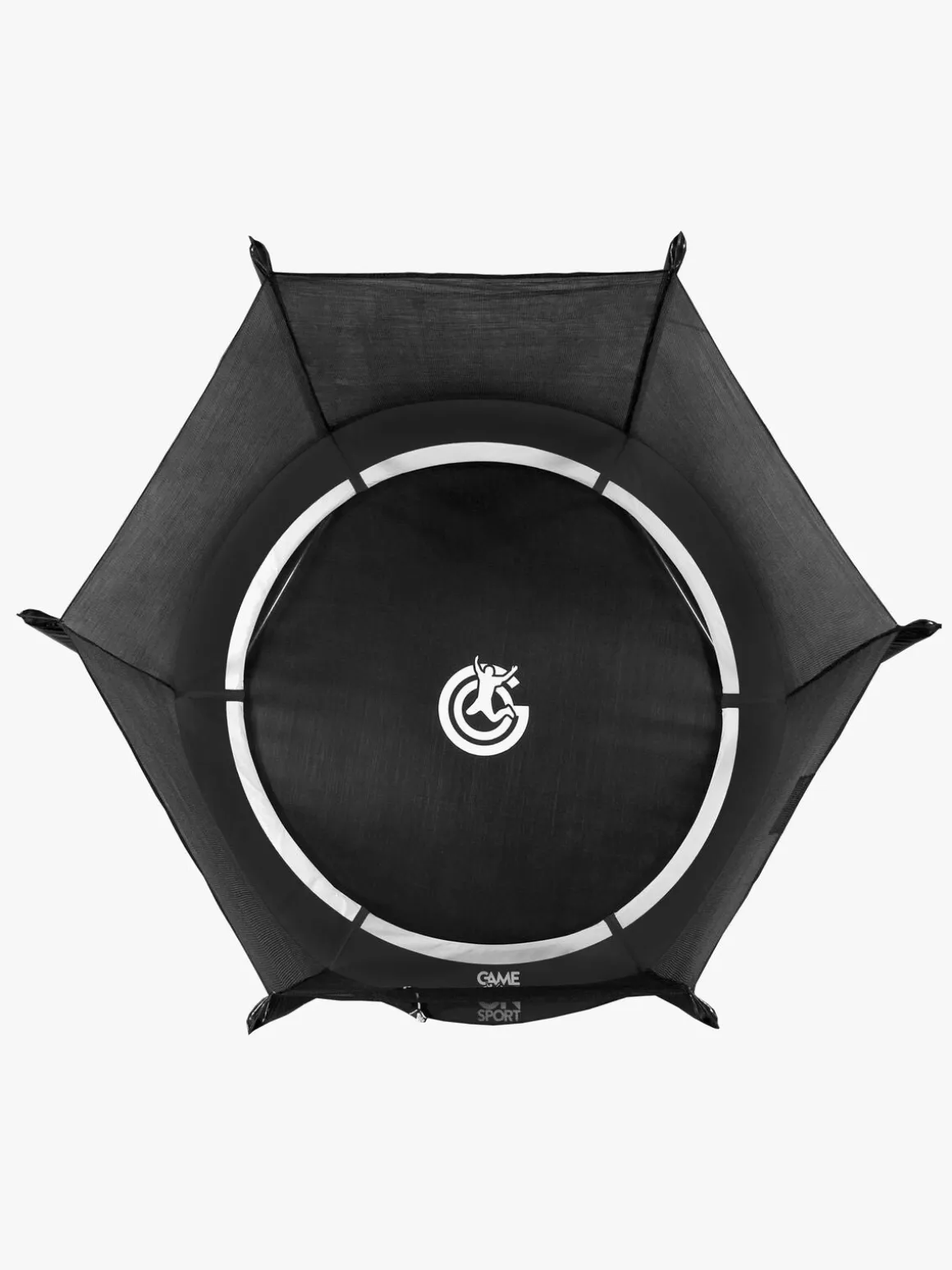 Game On Sport Trampolin Jumpline inkl. Sikkerhedsnet 244 cm, Sort