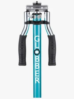 Globber Flow Element Lights Chrome Finish Løbehjul, Aqua Blue