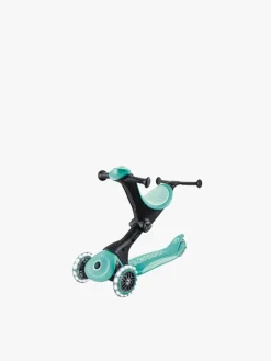 Globber Go-Up Deluxe Lights Trehjulet Løbehjul, Dark Mint