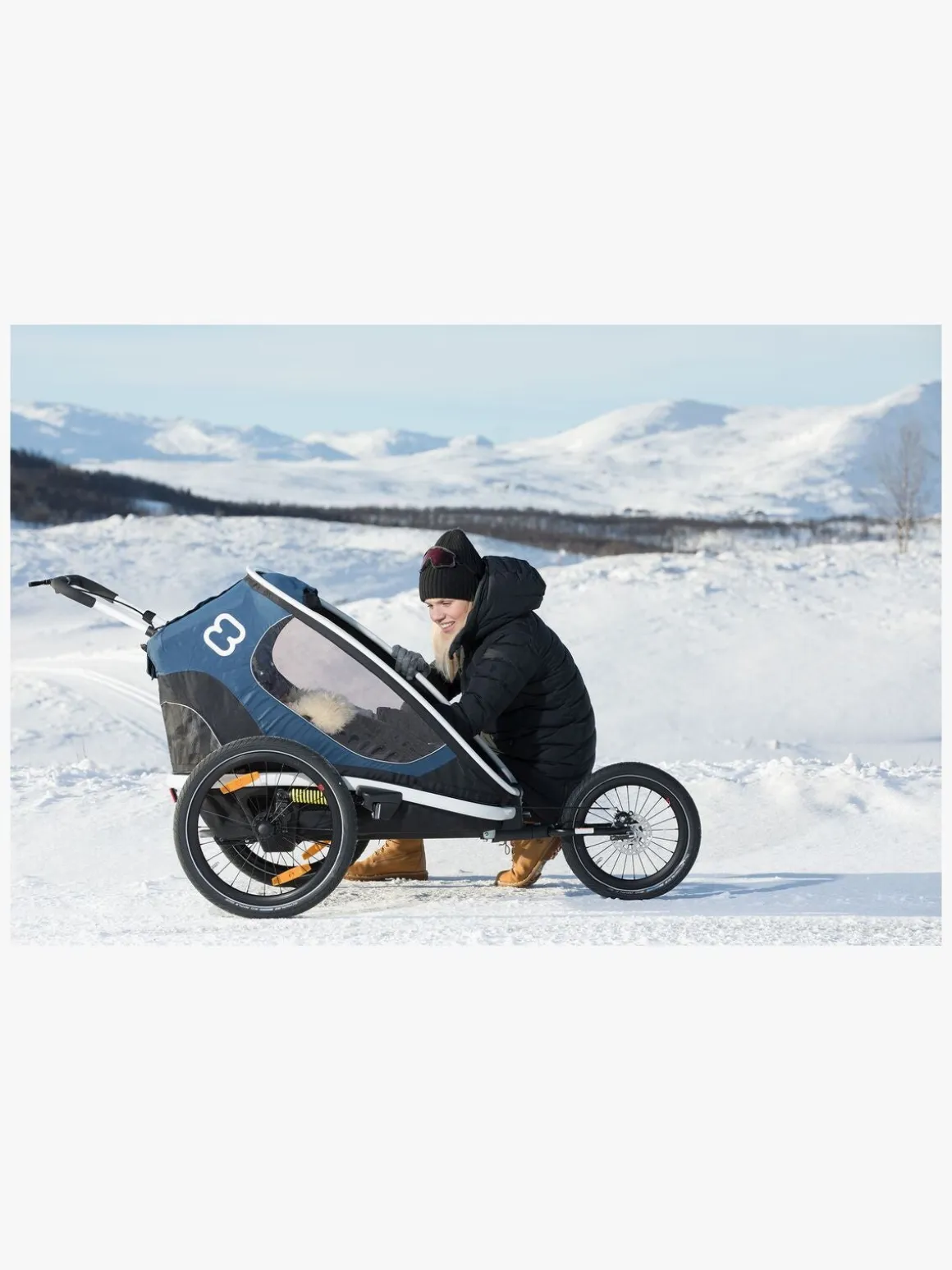 Hamax Outback Reclining Cykelanhænger, Navy/White
