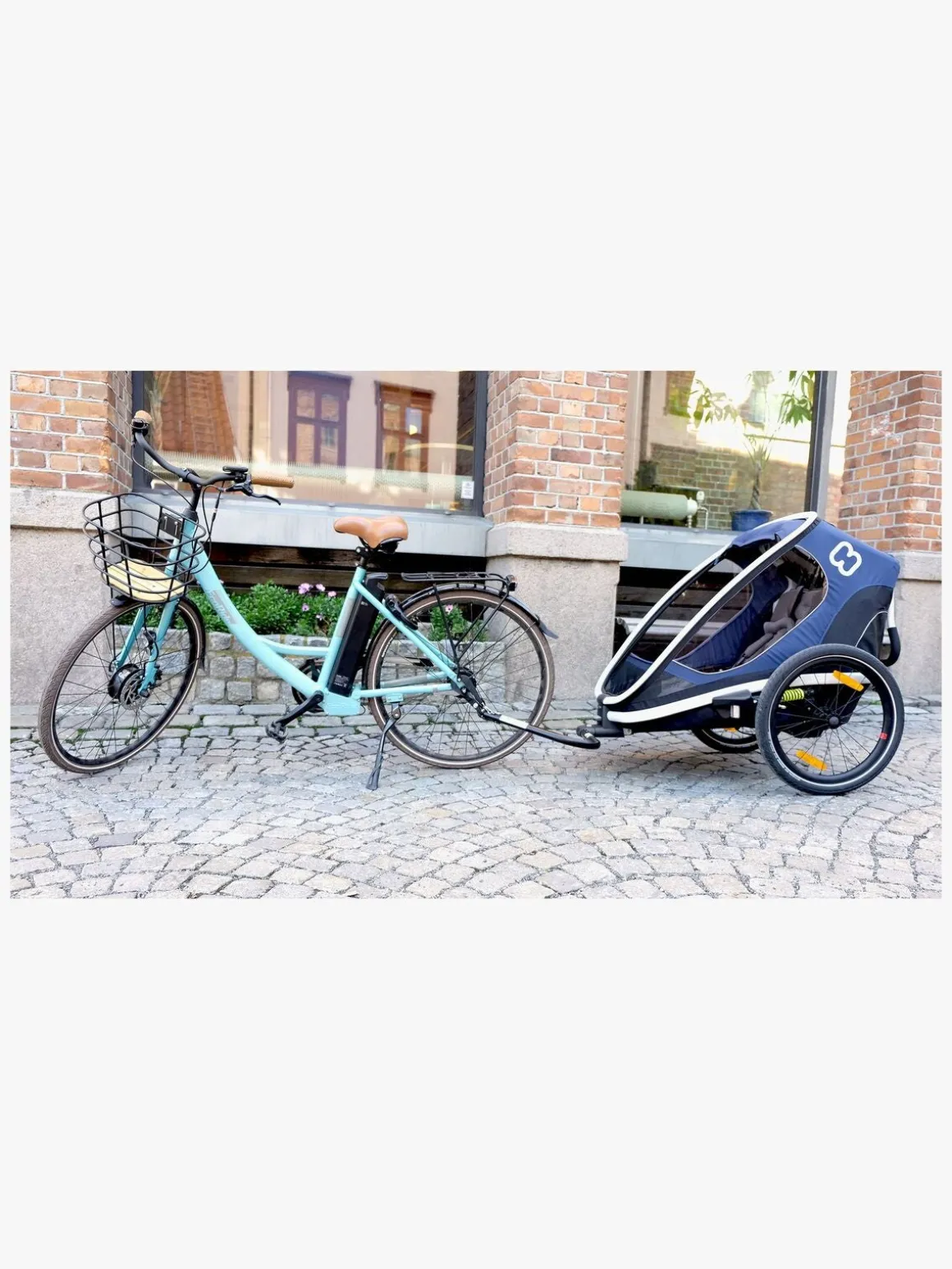 Hamax Outback Reclining Cykelanhænger, Navy/White