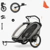 Hauck Bike N Walk Cykelanhænger, Light Grey