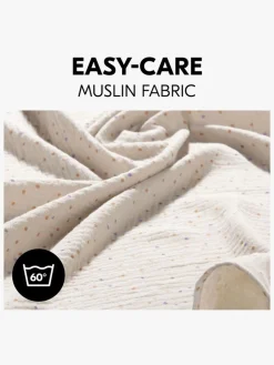 Hauck Cuddle N Clean Tæppe/ Stofble i Musselin 3-pak, Sage/Beige/Dots/Cork