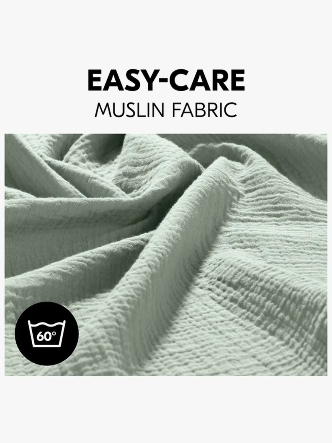 Hauck Cuddle N Clean Tæppe/ Stofble i Musselin 3-pak, Sage/Beige/Cork