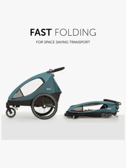 Hauck Dryk Duo Cykelanhænger, Ocean Green