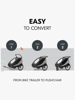 Hauck Dryk Duo Plus Cykelanhænger, Black