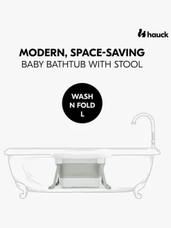 Hauck Wash N Fold Badekar L, White/Sage