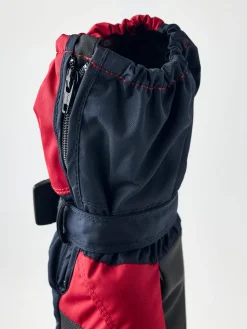 Hestra Baby Zip Long Vanter, Dark navy/Red