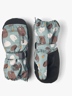 Hestra Vanter Baby Zip Long, Sea blue Print