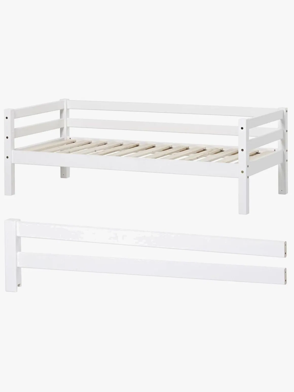 Hoppekids Basic Juniorseng m. Sengehest 70x160cm, Hvid