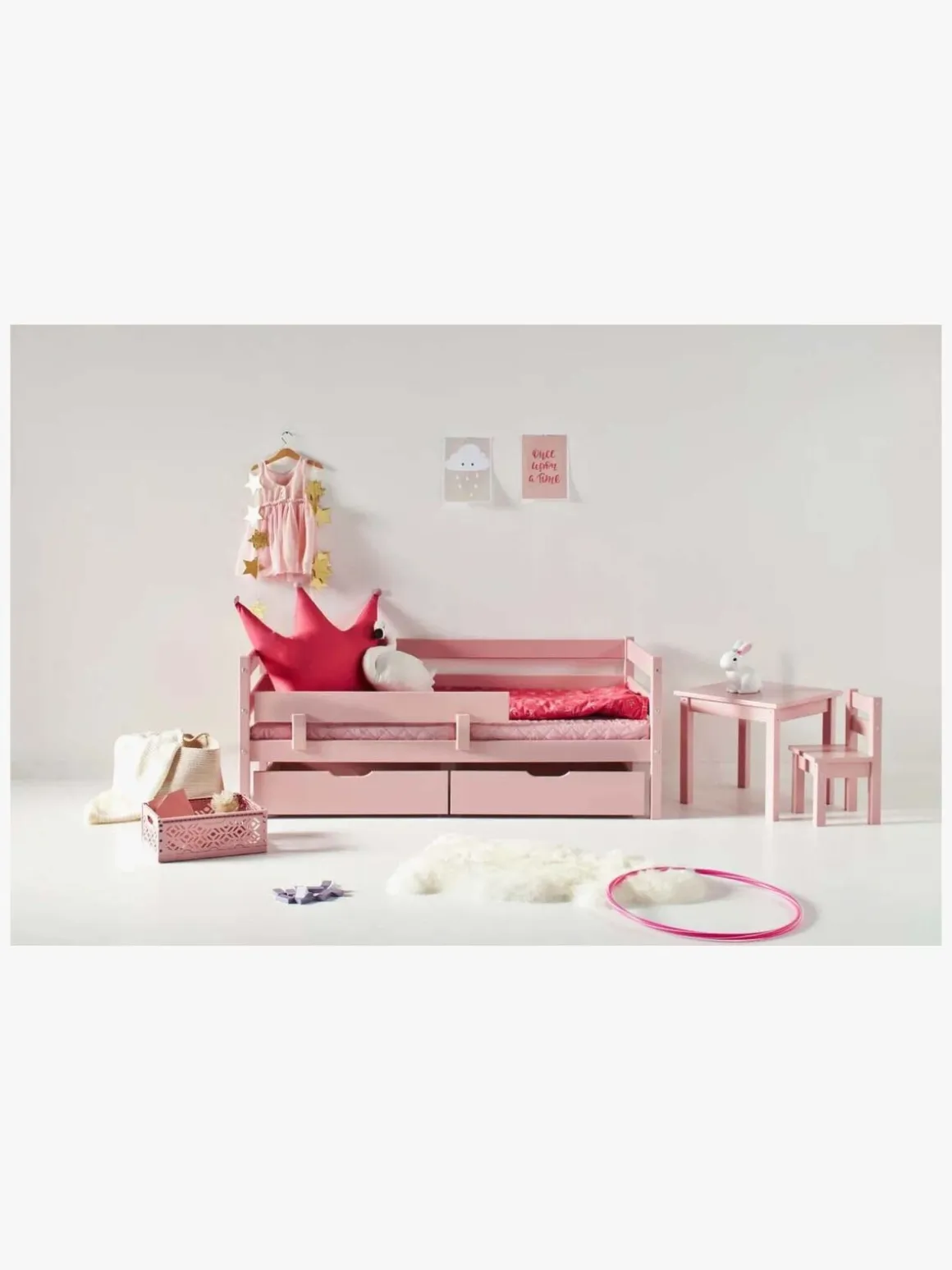 Hoppekids ECO Comfort Enkeltseng 70x160, Pale Rose