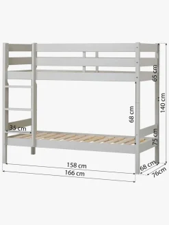 Hoppekids ECO Comfort Køjeseng 70x160, Duegrå