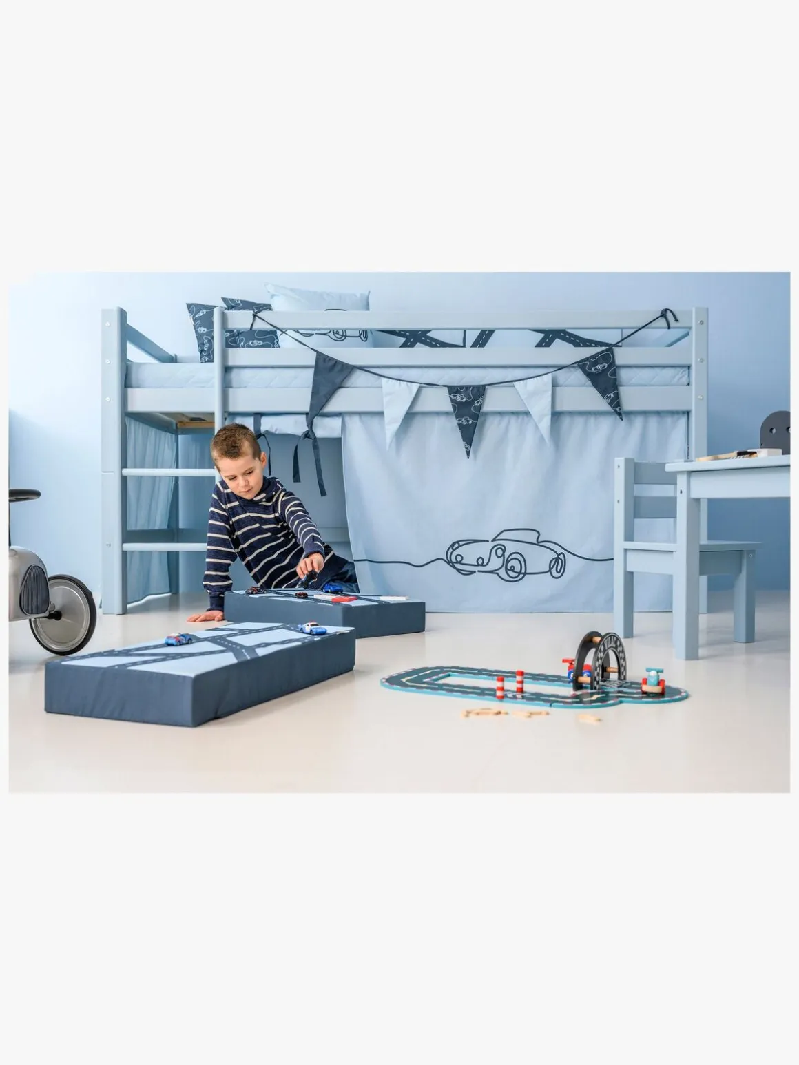 Hoppekids ECO Dream Halvhøj Seng 90x200, Blue
