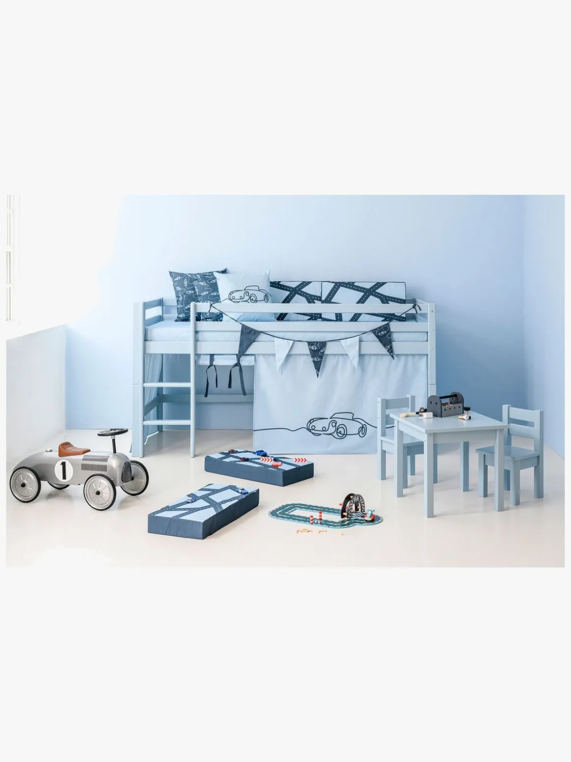 Hoppekids ECO Dream Halvhøj Seng 90x200, Blue
