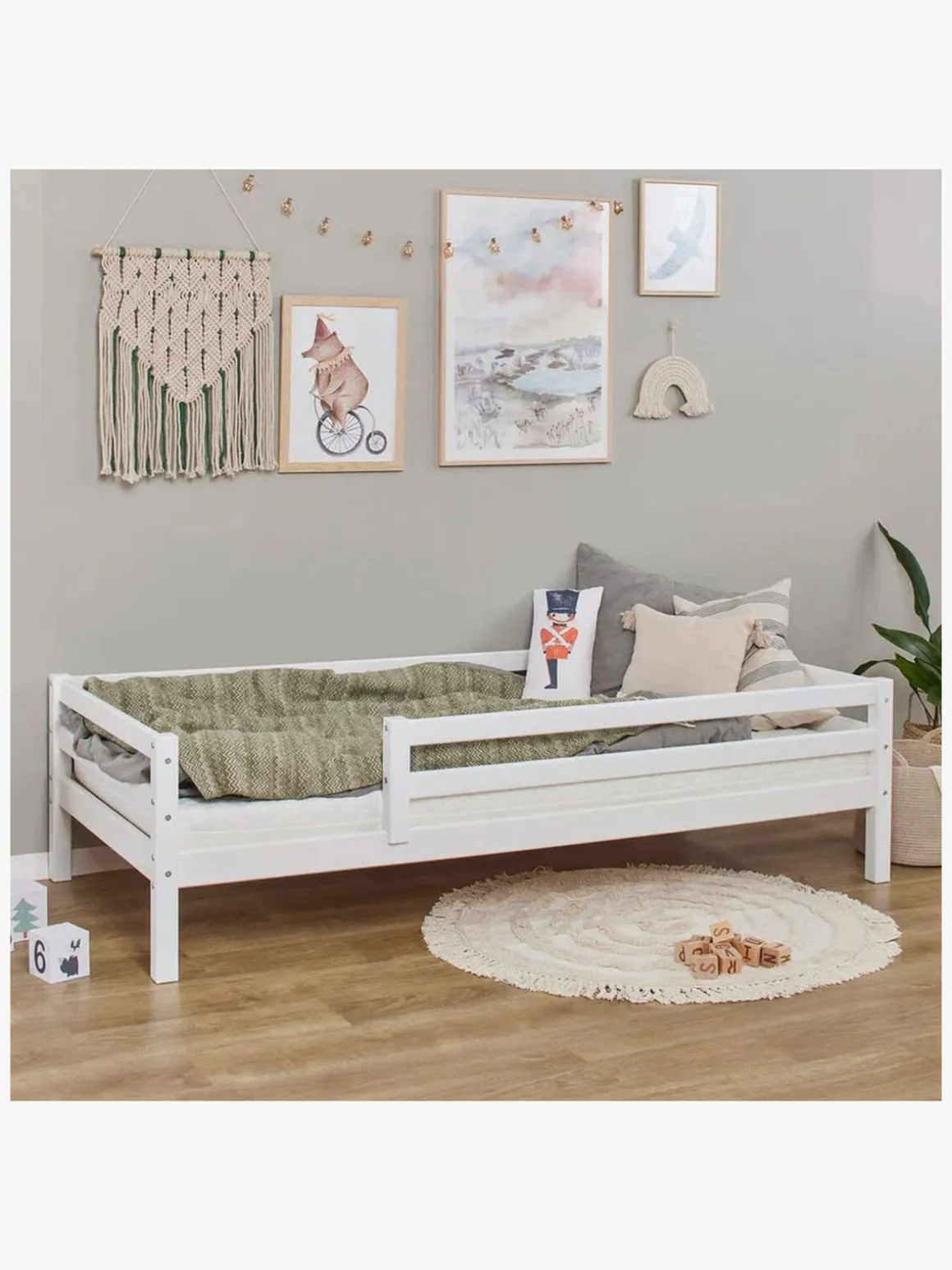 Hoppekids ECO Dream Juniorseng med Sengehest 90x200, Hvid
