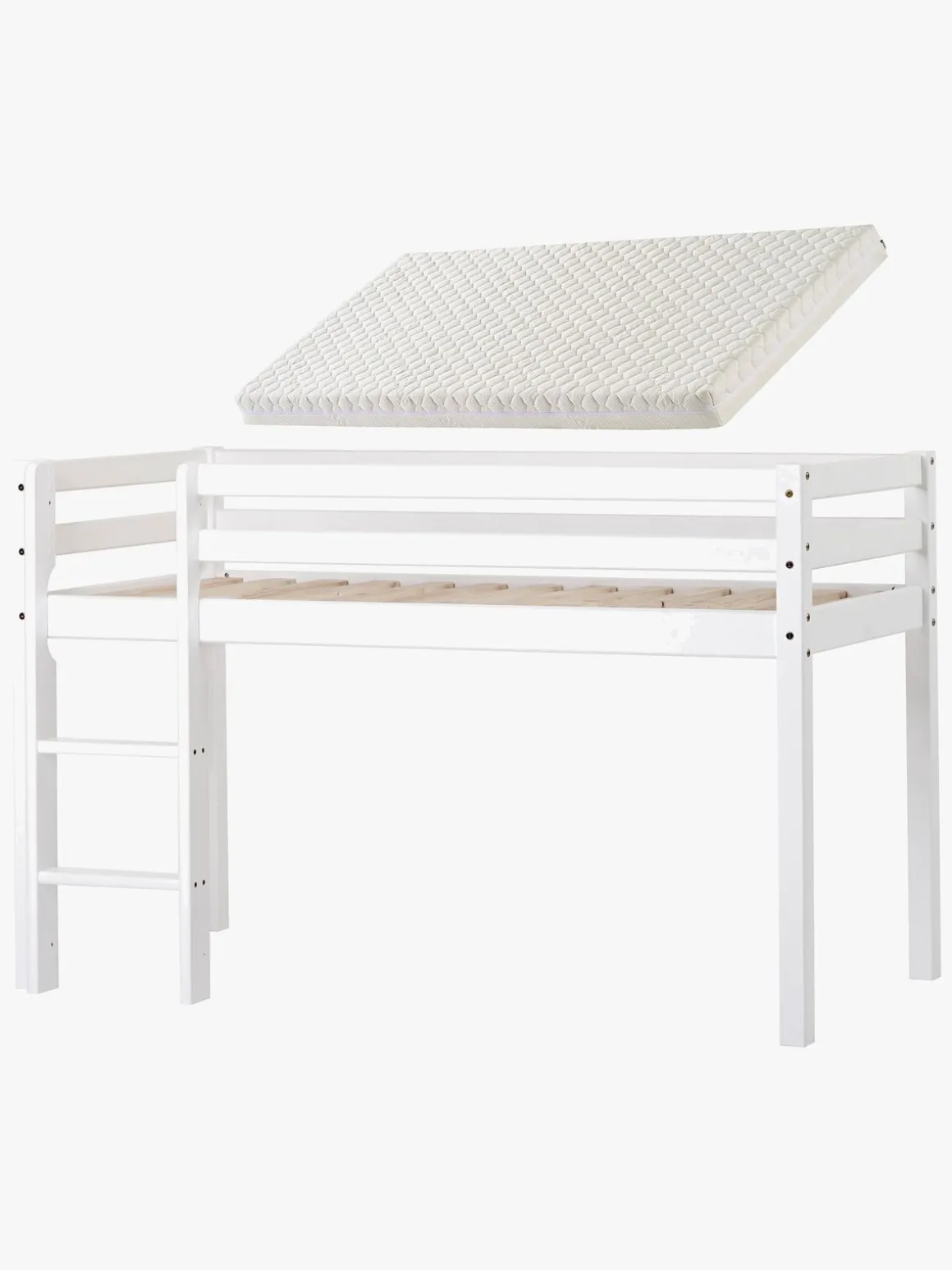 Hoppekids Halvhøj Seng med ECO Dream Madras 70x160, Hvid