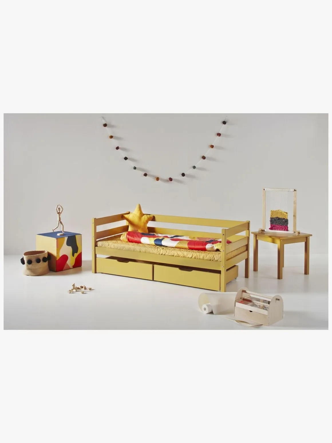 Hoppekids Juniorseng ECO Comfort 70x160, Yellow