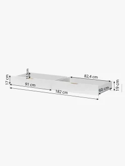Hoppekids Sengeskuffe ECO Comfort 90x200, Hvid