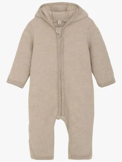 Huttelihut Ulddragt med Ører, Camel Melange