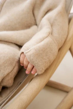 Huttelihut Ulddragt med Ører, Camel Melange