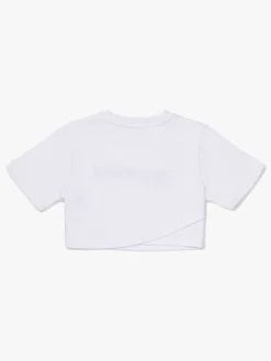 Hyperfied Running Short Sleeve Logo Sweatshirt, Snow White