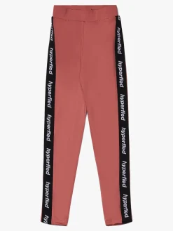 Hyperfied Tape Logo Tights, Withered Rose