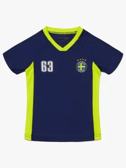 Hyperfied V-Neck Neo Logo T-Shirt, Medieval Blue