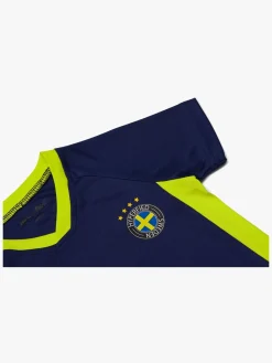 Hyperfied V-Neck Neo Logo T-Shirt, Medieval Blue