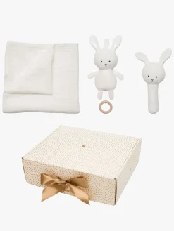 Jabadabado Bunny Tæppe Gavesæt, Hvid