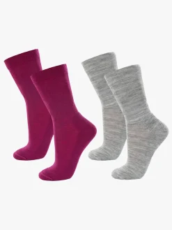 Janus Uldstrømper Merinomix 2-pak, Dark purple