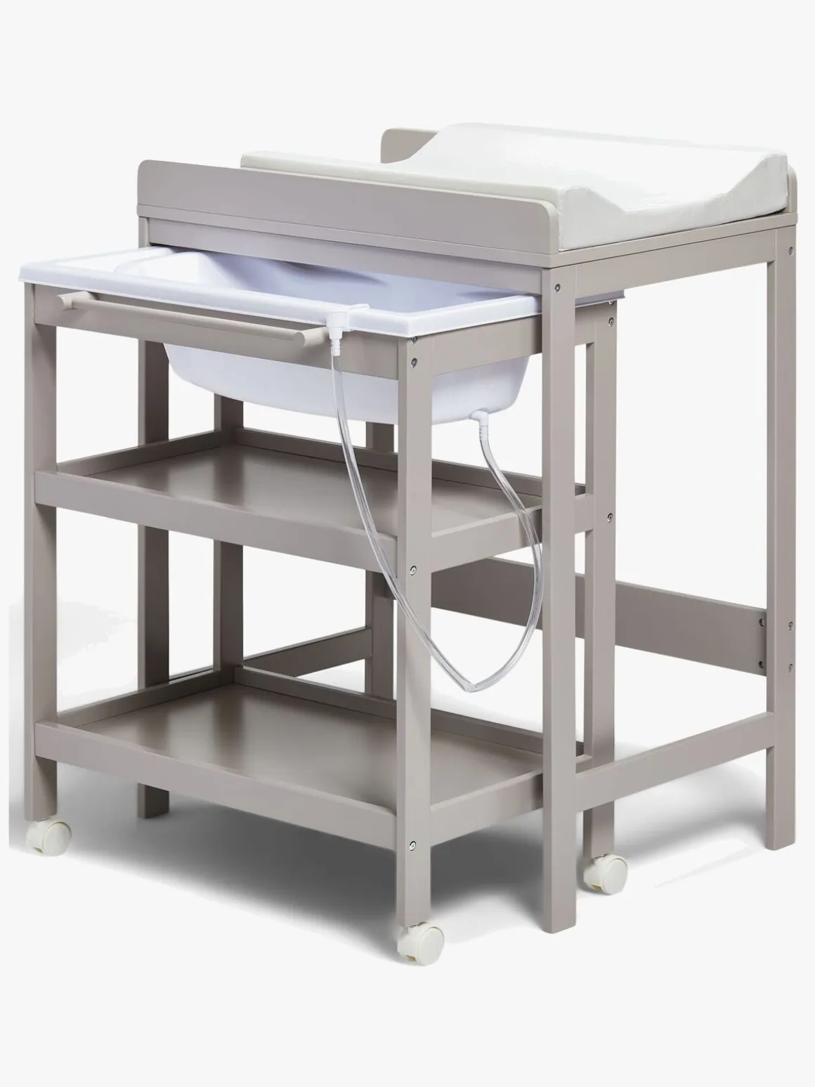 JLY Dream Puslebord med Badebalje, Warm Grey