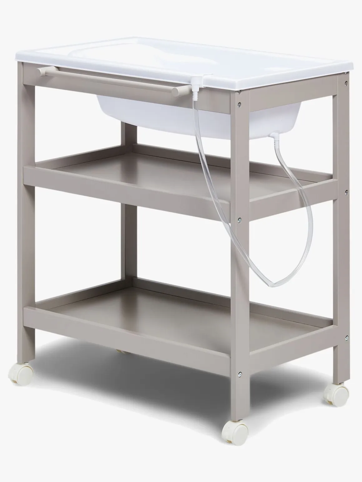 JLY Dream Puslebord med Badebalje, Warm Grey