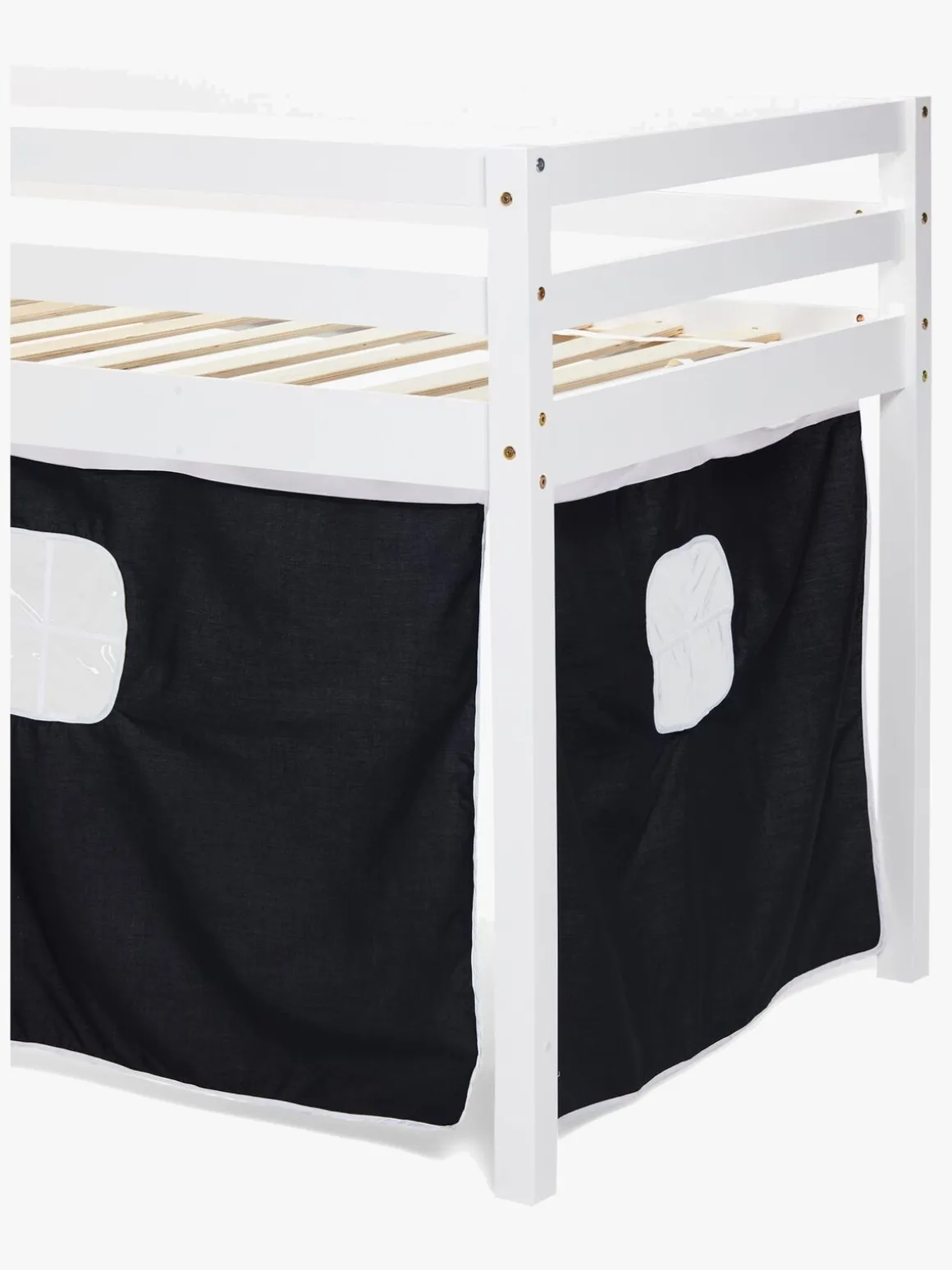 JLY PIRAT Dream Juniorseng m. Sengegardin & Madras 90x190, Hvid