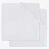 Jollein Formsyet Lagen 2-pak Bomuldsjersey 40 x 80 cm, Hvid