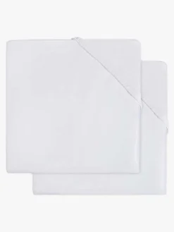 Jollein Formsyet Lagen 2-pak Bomuldsjersey 40 x 80 cm, Hvid