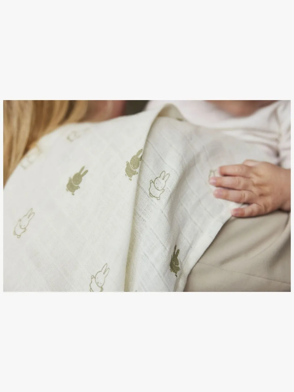 Jollein Happy Miffy Tæppe/ Stofble i Musselin 3-pak, Nougat