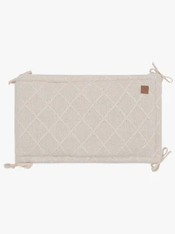 Jollein Strikket Sengerand Ternet Mønster 180x30, Oatmeal
