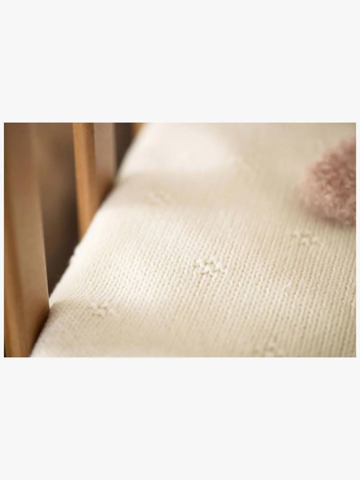Jollein Strikket Tæppe Cozy, Ivory