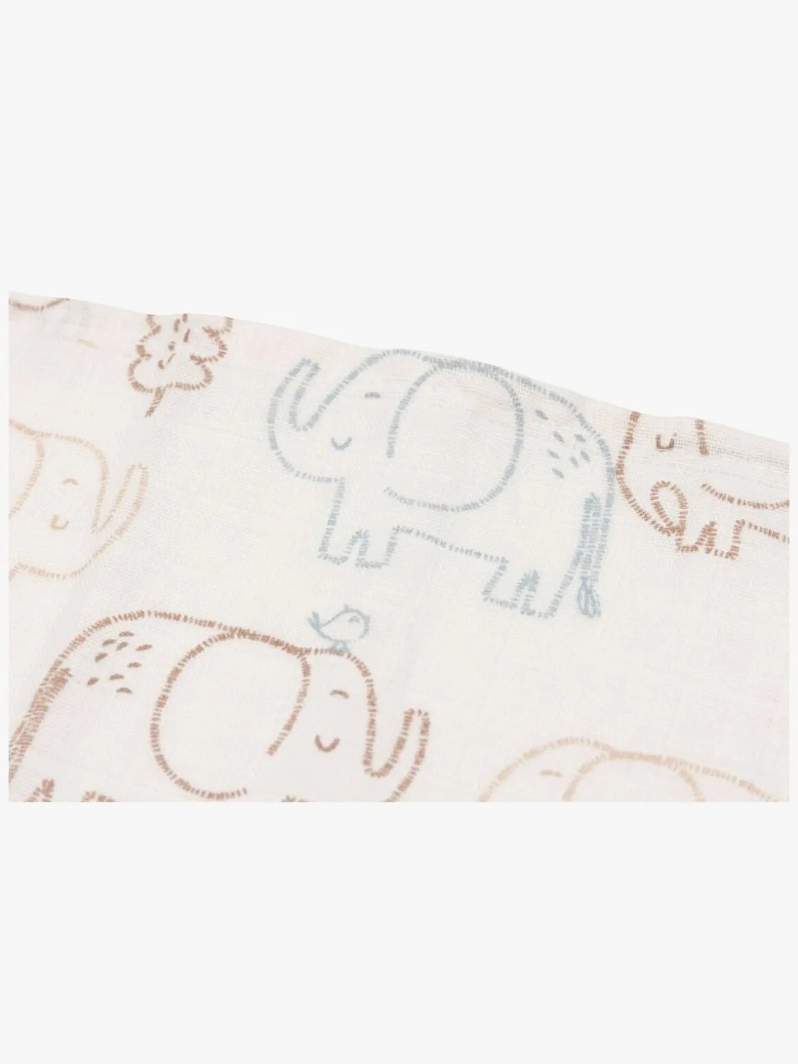 Jollein Tæppe/ Stofble i Musselin 70x70 cm 3-pak, Elephant Tales