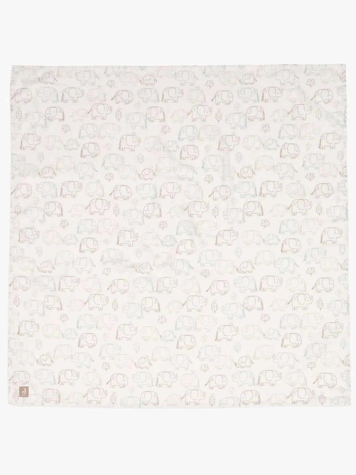 Jollein Tæppe/ Stofble i Musselin 115x115 cm 2-pak, Elephant Tales