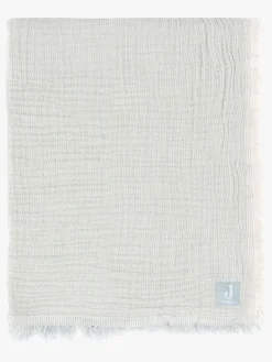 Jollein Tæppe/ Stofble i Musselin Fringe, Sea Green
