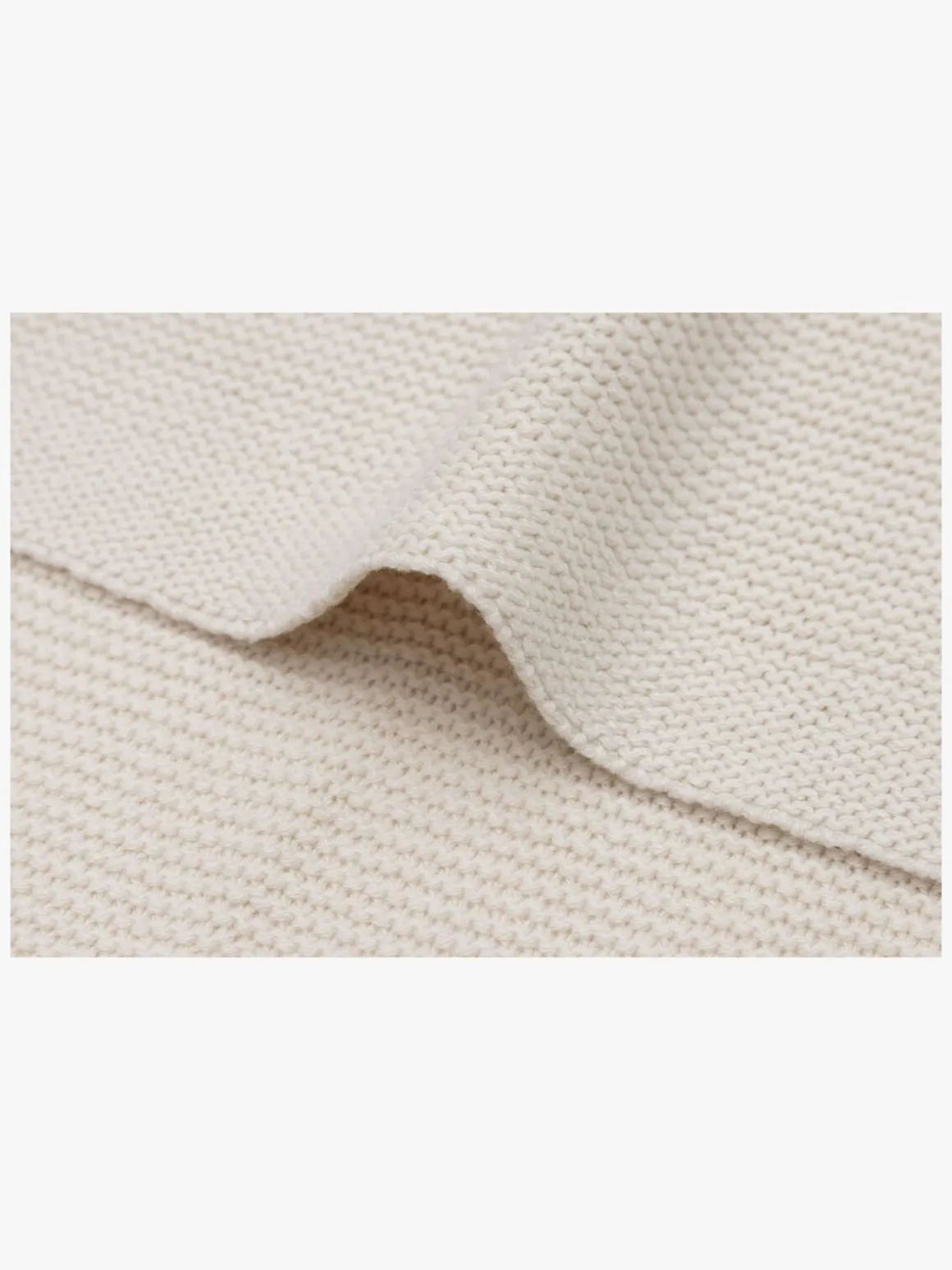 Jollein Tæppe 75x100 cm Basic Knit, Oatmeal