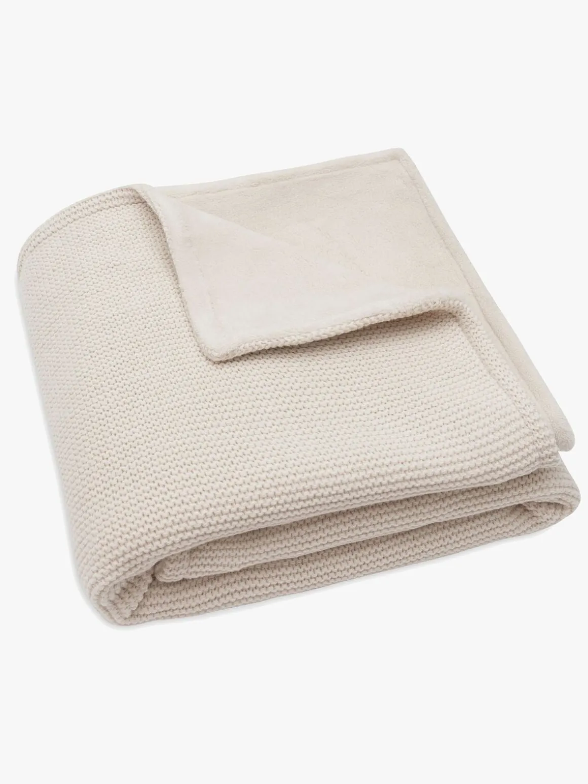 Jollein Tæppe 75x100 cm Basic Knit/Velvet, Oatmeal