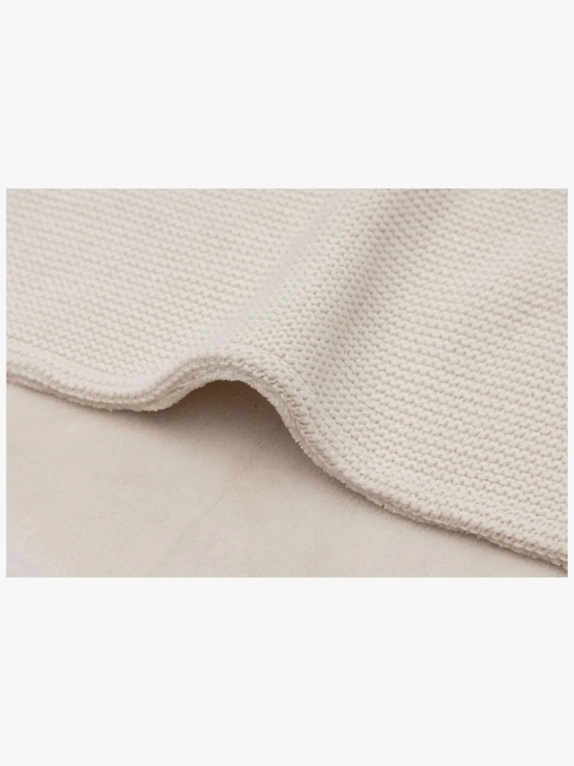 Jollein Tæppe 75x100 cm Basic Knit/Velvet, Oatmeal
