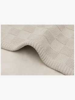 Jollein Tæppe 75x100 cm Box Knit/Velvet, Warm Sand