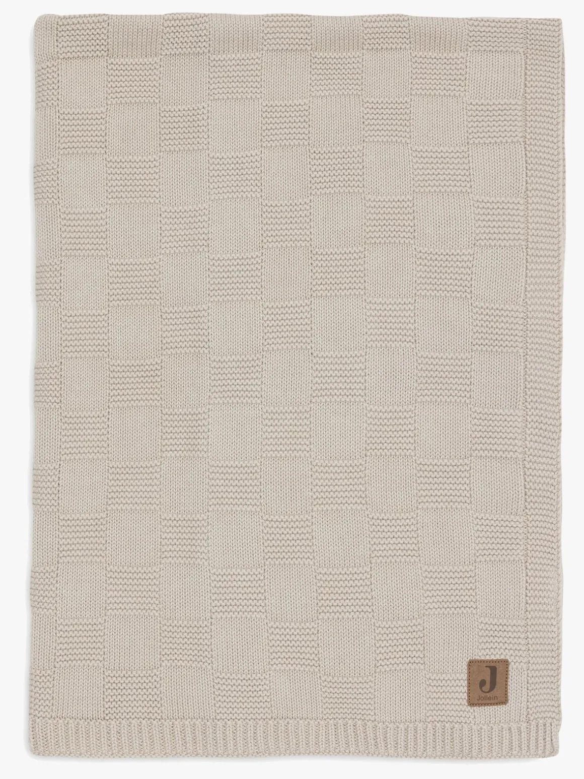 Jollein Tæppe 75x100 cm Box Knit, Warm Sand